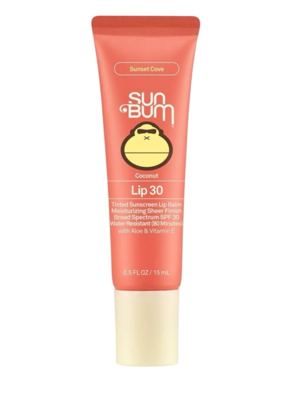 Sun Bum SPF 30 Tinted Lip Balm Coconut Sunset Cove NWT Hydrating